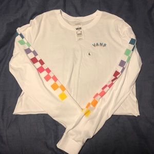 NWT VANS long sleeve crop top